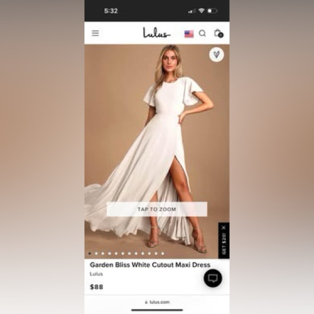 Lulus Garden Bliss White Cutout Maxi Dress